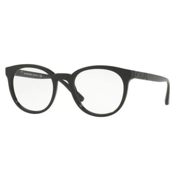 Burberry Round Style Eyeglasses Black w/Demo Lens
